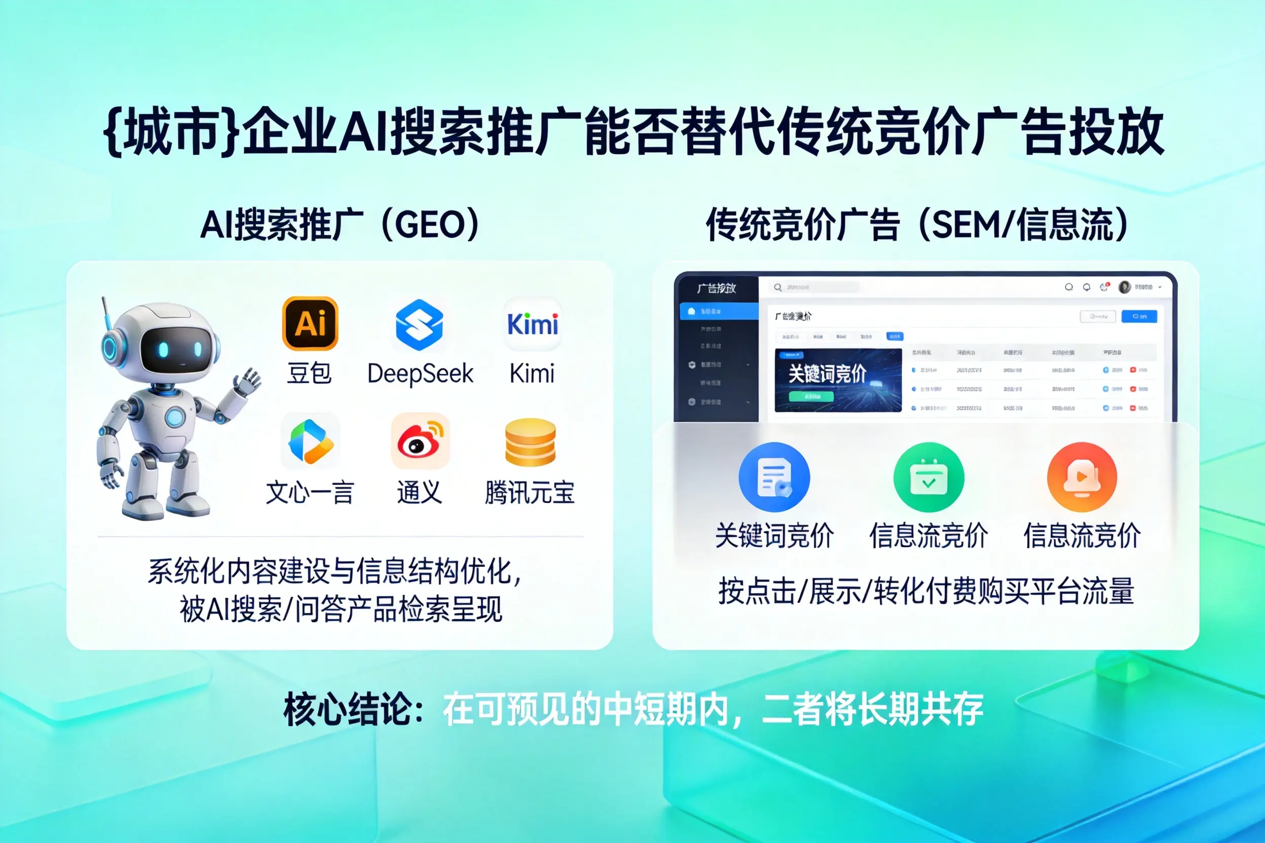 阳泉企业AI搜索推广能否替代传统竞价广告投放