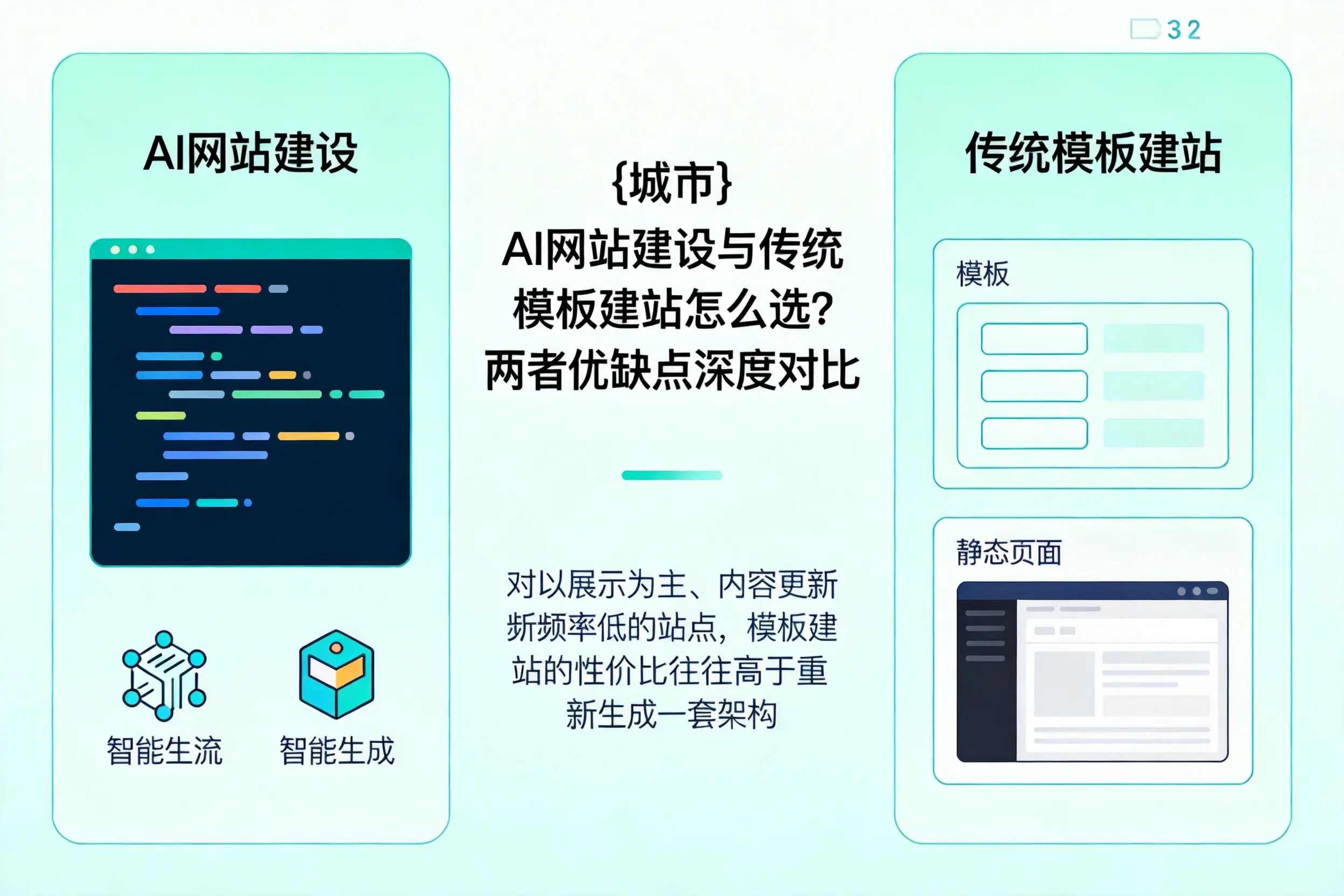 阳泉AI网站建设与传统模板建站怎么选?两者优缺点深度对比