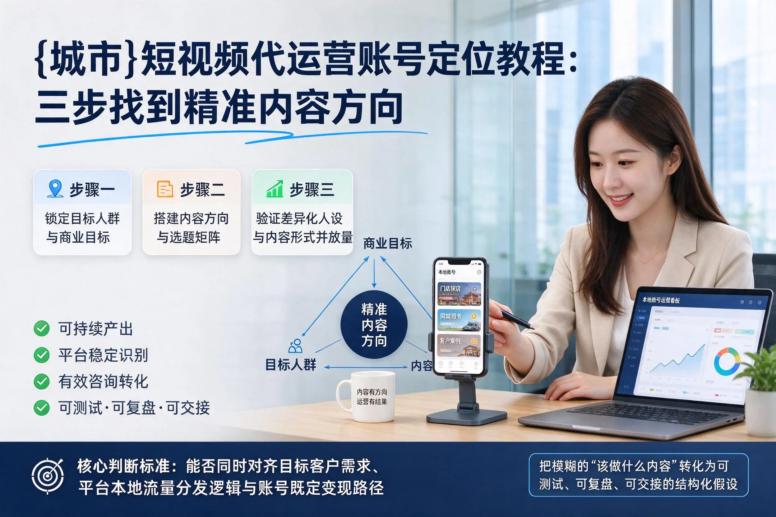 阳泉短视频代运营账号定位教程：三步找到精准内容方向