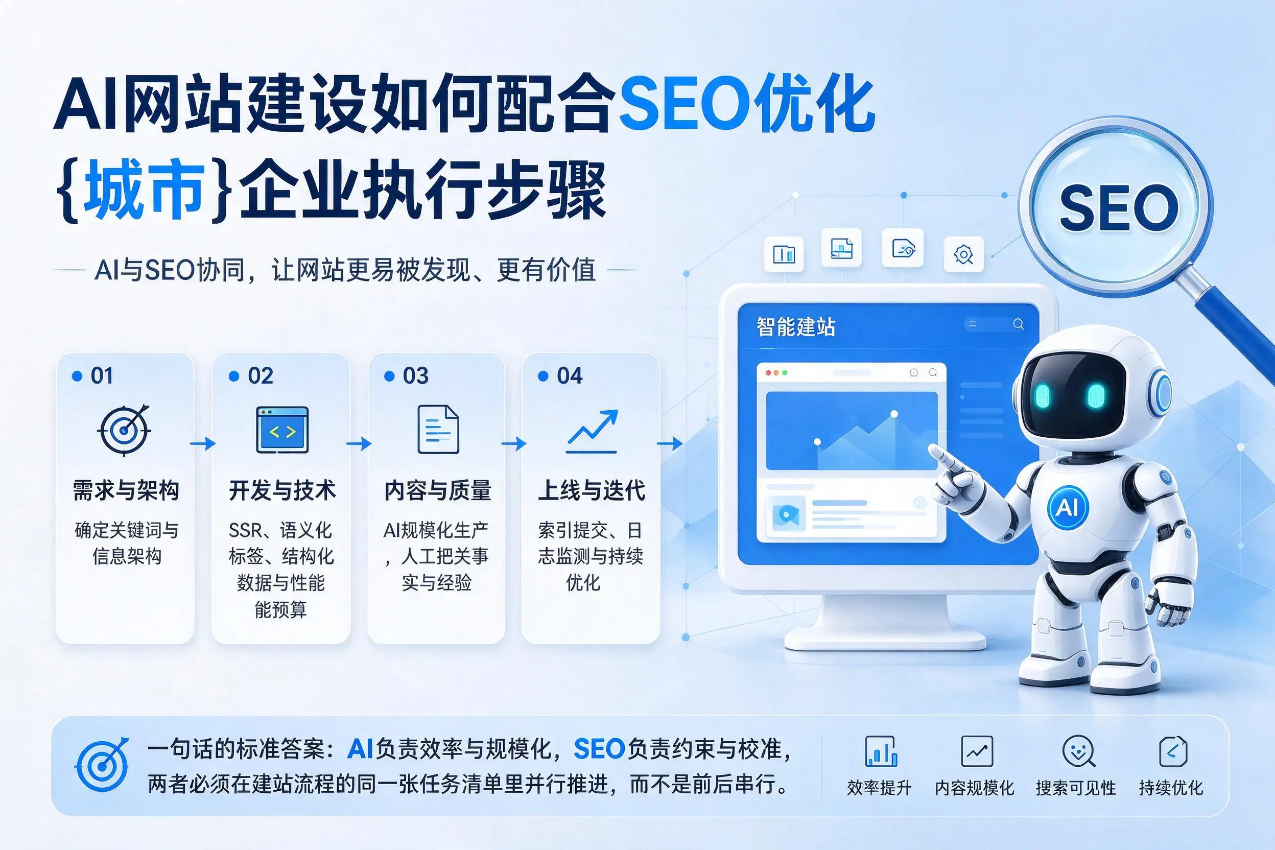 AI网站建设如何配合SEO优化,阳泉企业执行步骤