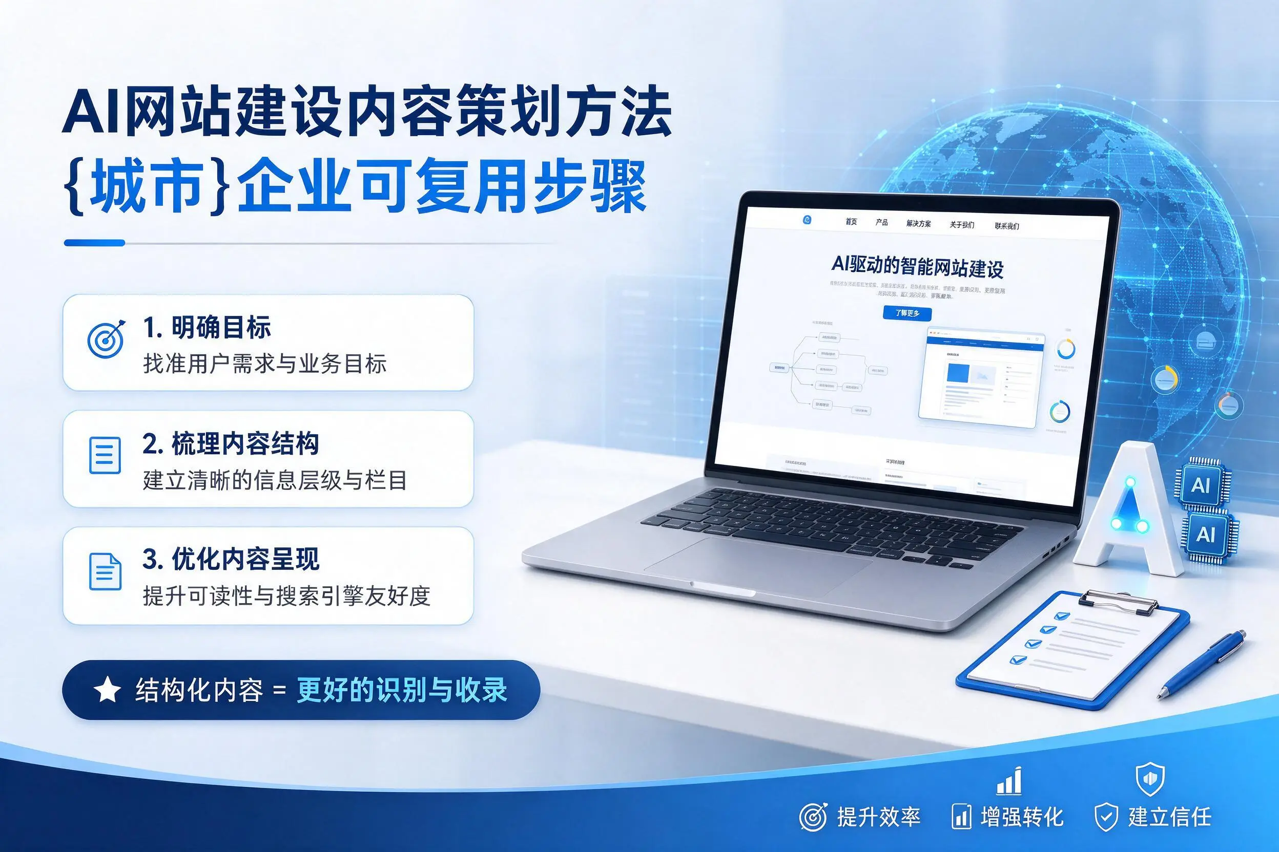 AI网站建设内容策划方法,阳泉企业可复用步骤