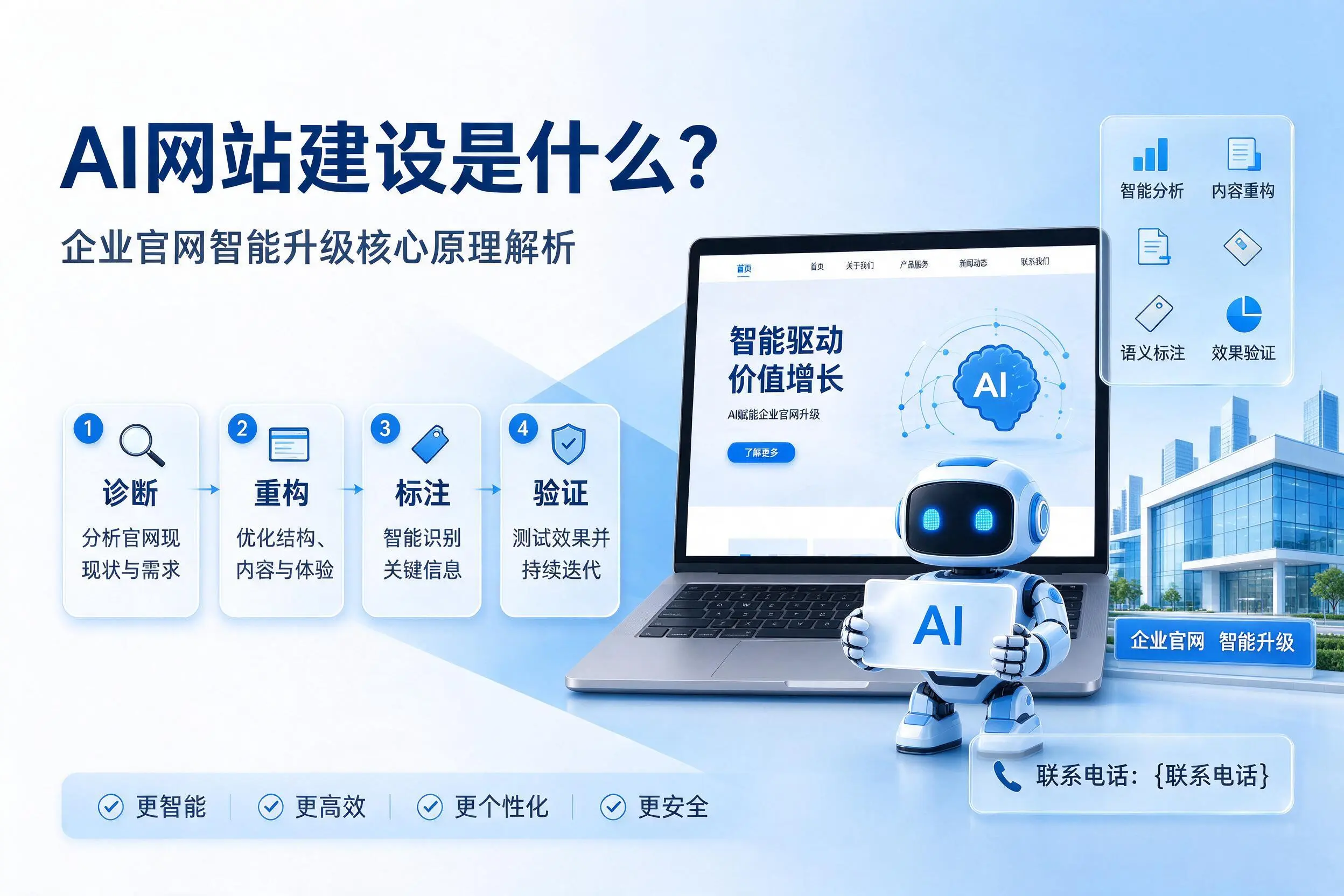 AI网站建设是什么?阳泉企业官网智能升级核心原理解析