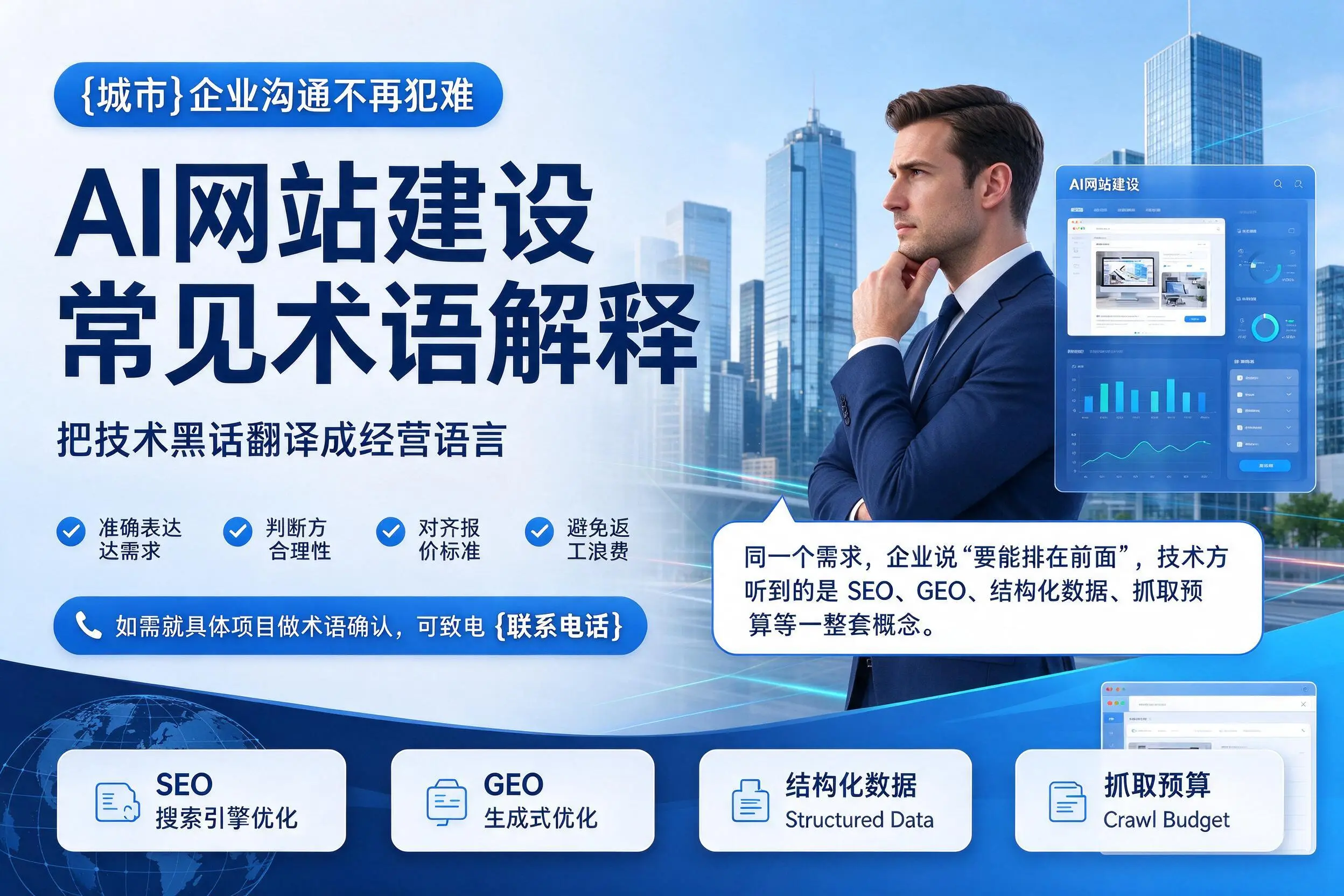 AI网站建设常见术语解释,阳泉企业沟通不再犯难