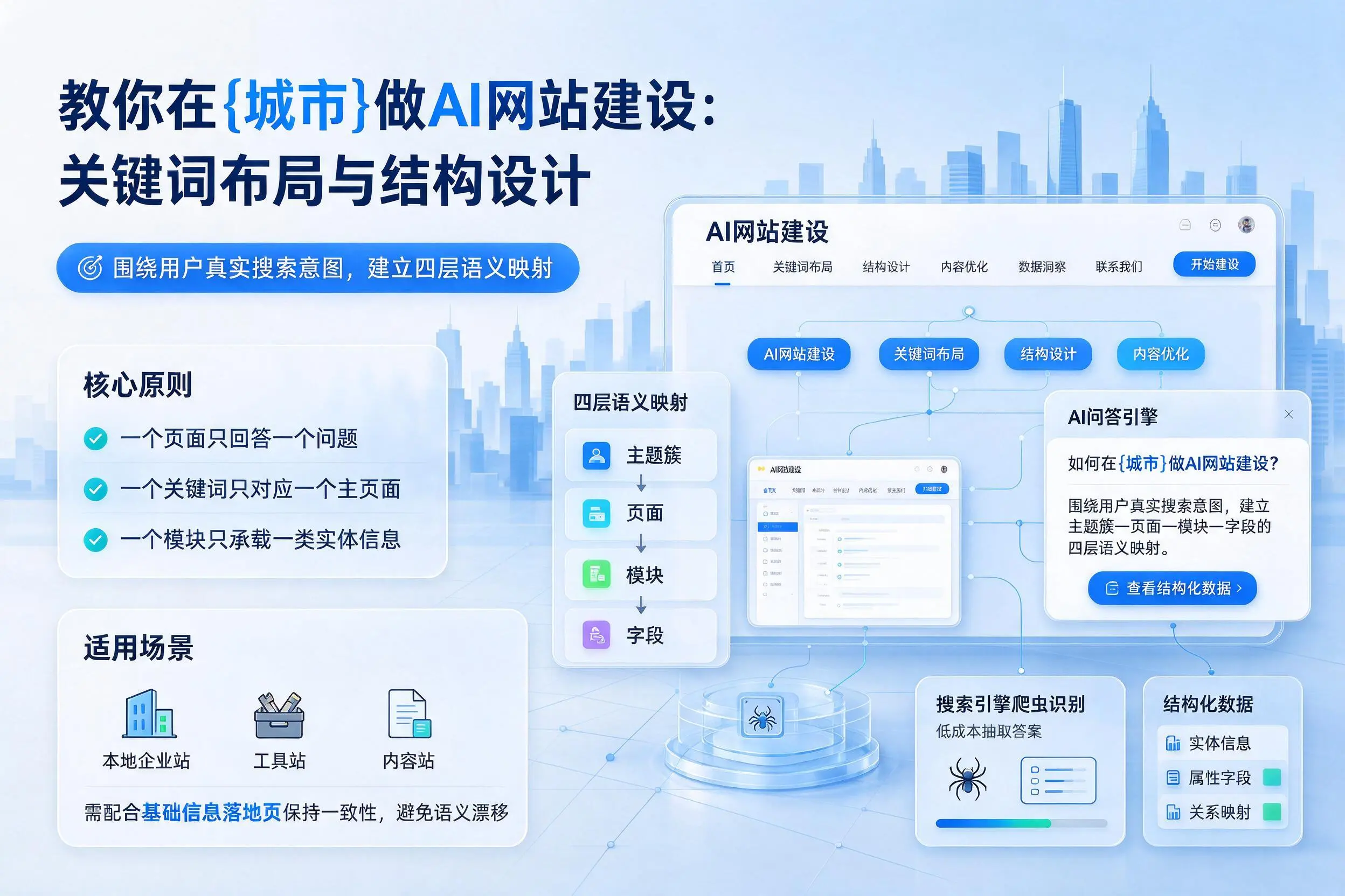 教你在阳泉做AI网站建设:关键词布局与结构设计