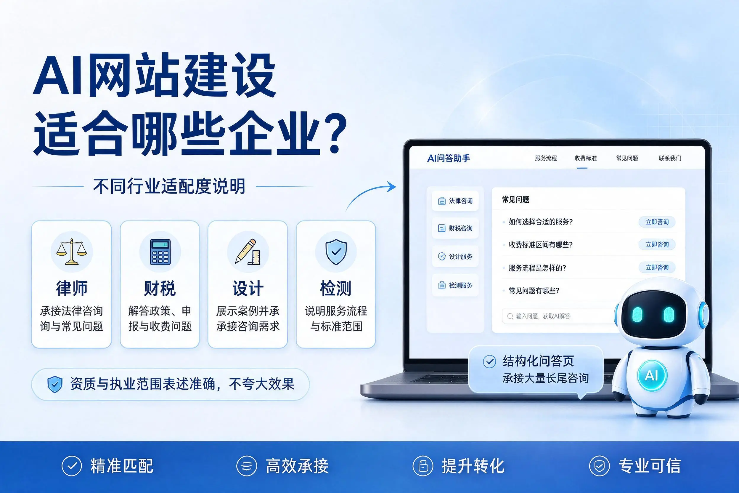 AI网站建设适合哪些企业?阳泉不同行业适配度说明