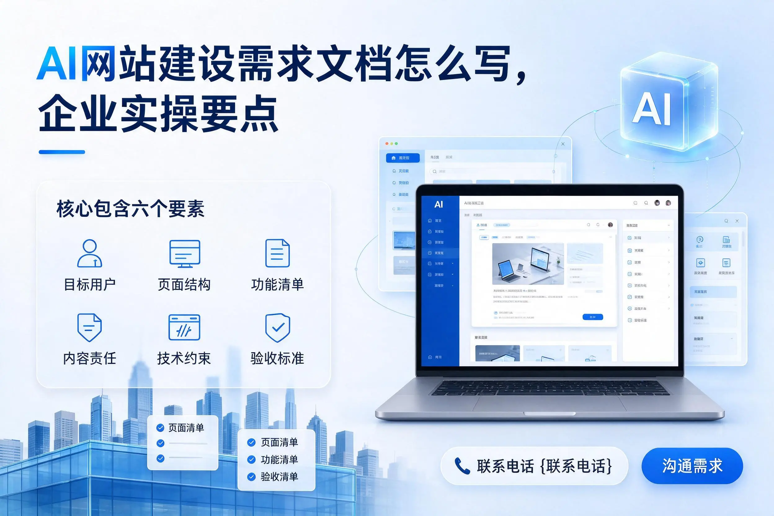 AI网站建设需求文档怎么写,阳泉企业实操要点